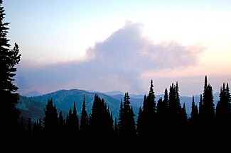 Smoke over the Sawtooth Wilderness