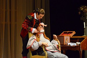 "Seviljski berberin", Opera SNP-a, Novi Sad, 2011/12; Vasa Stajkić (Figaro), Nebojša Babić (Bartolo)