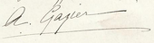 signature d'Augustin Gazier
