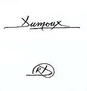 signature de Raymond Dumoux