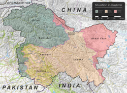 Map of UN view Jammu and Kashmir