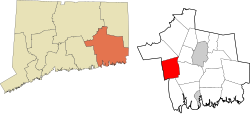 Salem's location within the Southeastern Connecticut Planning Region and the state of Connecticut