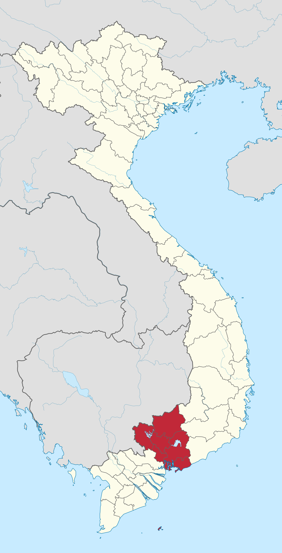 Đông Nam Bộ trên Wikipedia tiếng Việt - \