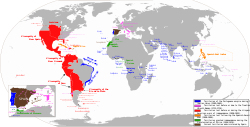 İspanyol İmparatorluğu'nun en geniş sınırları
