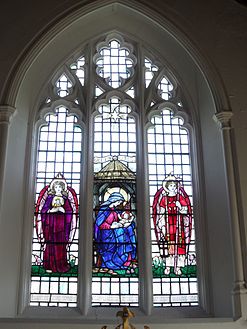 Window in St Mary’s Rockbeare.Devon.
