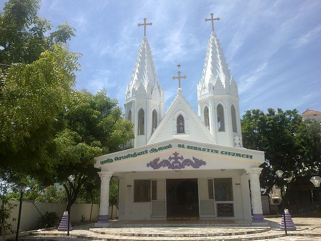 St Sebastian Church at the entrance of the city