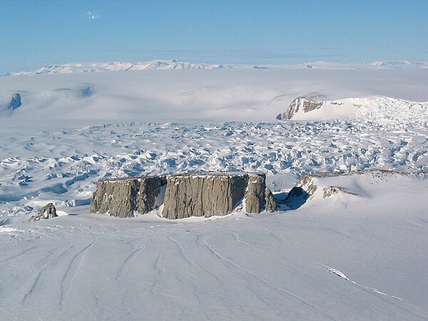 Starr Nunatak, on the coast of Victoria Land, Antarctica