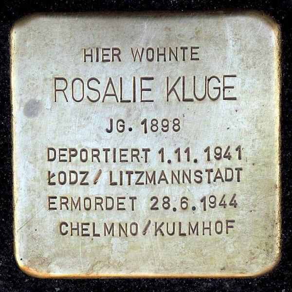 File:Stolperstein.Kreuzberg.Dresdener Straße 18.Rosalie Kluge.1179.jpg