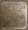 Stolperstein Isestraße 37 (Betty Francken) em Hamburgo-Harvestehude.JPG