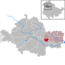 Läget för kommunen Sundhausen i Unstrut-Hainich-Kreis