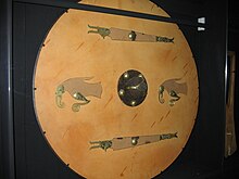 A Swedish shield from Vendel with Raven stylings Swedish shield from Vendel (946).jpg