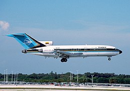 The aircraft involved in the crash, seen at Fort Lauderdale Airport in October 1998