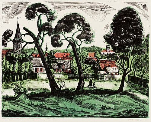 Ella Mätik. "Tartu äärelinna vaade" (1942)