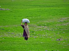 Pakistan hosts the second largest refugee population globally after Turkey. An Afghan refugee girl near Tarbela Dam Tarbela Dam Area.JPG