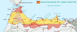 Territoire du Rif (protectorat espagnol de 1912 à 1956) au nord du Maroc.png