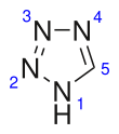 Tetrazole-2D-numbering.svg