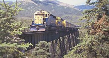 An Alaska Railroad passenger train rolling between Anchorage, Denali National Park and Fairbanks. The Alaska Railroad.jpg