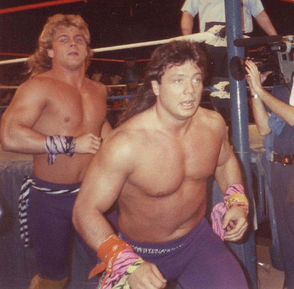 Jannetty during his time in The Rockers with Shawn Michaels in WWF