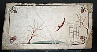 Fresco. Tomb of the Diver. Paestum, Italy. 470 BCE The Tomb of the Diver - Paestum - Italy.JPG