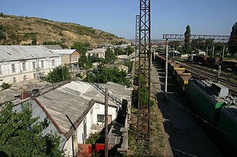 Станція Горі, на зображенні вантажний двір