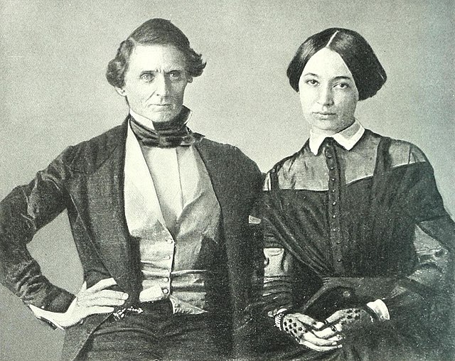 Daguerrotype wedding photograph of Jefferson Davis and Varina Howell (1845)