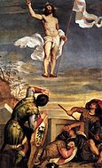 Titian Resurrection, 163 x 104 cm