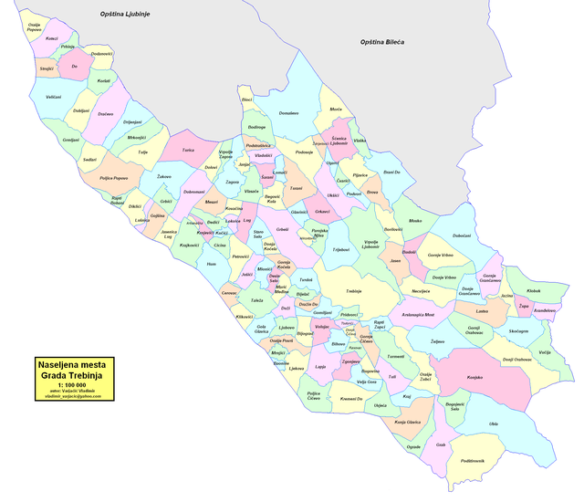Община Требине (Град Требине) на карте