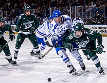 A game between Michigan State and Air Force in 2023 U.S. Air Force Academy Hockey vs. Michigan State University 2023 (8069998) (cropped).jpg