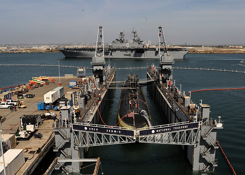 File:USS America transits San Diego as USS San Francisco pulls into dry dock 150402-N-NB544-068.jpg