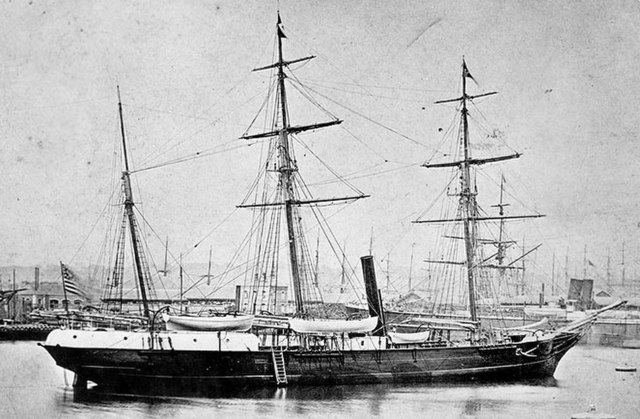 Jeannette at Le Havre in 1878, prior to her departure for San Francisco in a trip that would see her round Cape Horn