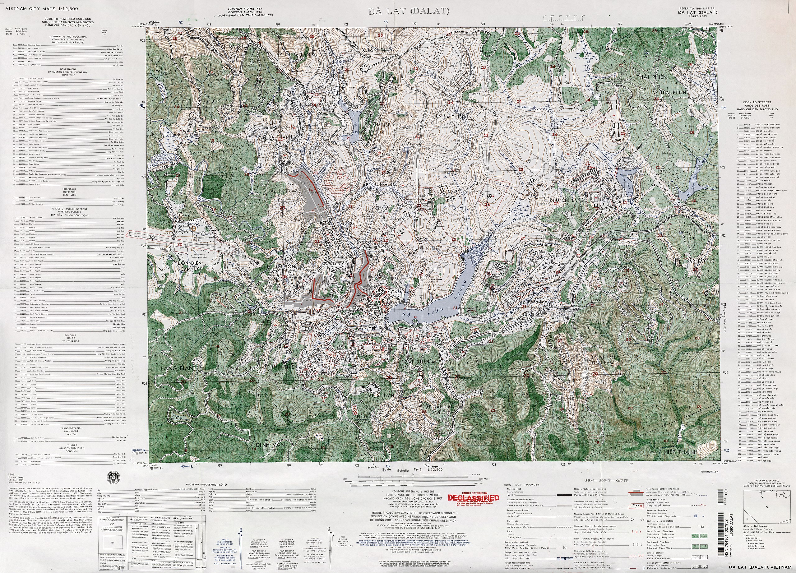 Đến với thành phố Đà Lạt và khám phá các địa điểm hấp dẫn thông qua us army map Đà Lạt năm