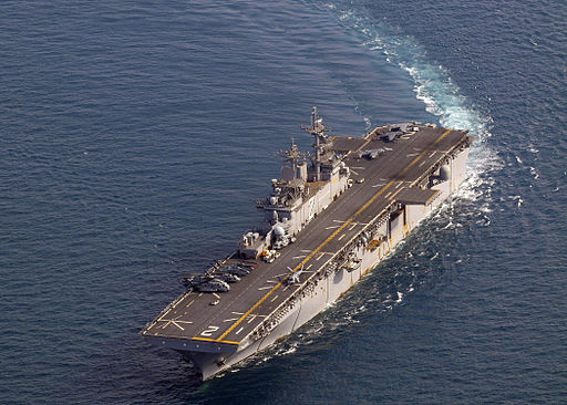 US Navy 100208-N-9418A-098 The forward-deployed amphibious assault ship USS Essex (LHD 2) transits through the Gulf of Thailand during exercise Cobra Gold 2010