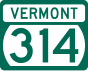 Vermont Route 314 Markierung