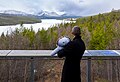 Image 328Verne and Gabriel at the Sohlbergplassen, the viewing point at Atnsjøen lake, Norway