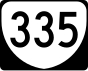 Marcador da rota estadual 335