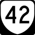 Маркер State Route 42 