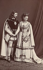 W. H. Kendal as Philamir and Madge Kendal as Zeolide in W. S. Gilbert's The Palace of Truth