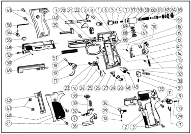 Exploded-view drawing
of the Walther CP 88 Walther CP 88 Einzelteile.png