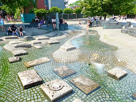 Water feature in Cologne, Germany, summer of 2017.