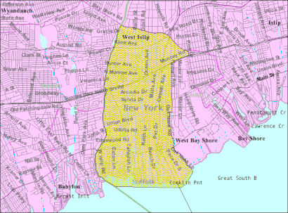 How to get to West Islip with public transit - About the place