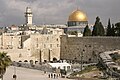 Jerusalem Die Klagemauer, im Hintergrund der Felsendom