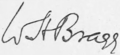 William Henry Bragg aláírása