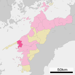 Yawatahamas läge i Ehime prefektur