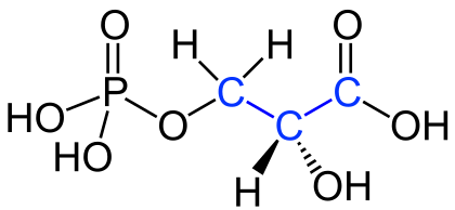 Fichier:(R)-3-Phosphoglyceric acid (3PG) Structural Formula V.1.svg
