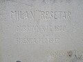 Спомен плоча на гробу Милана Решетара, Дубровник