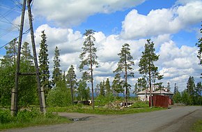 Въезд в посёлок Октябрьский