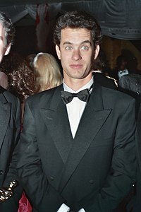 A photograph of Hanks attending the Governor's Ball after the telecast of the 61st Academy Awards in 1989