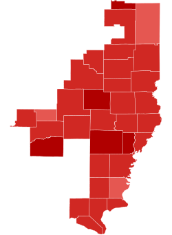 2014 Congressional election in Illinois' 15th district by county.svg