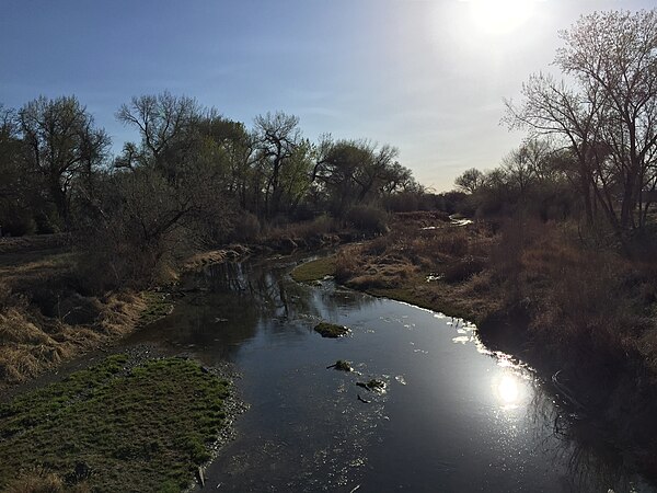 The lower reaches of the Carson River near Fallon