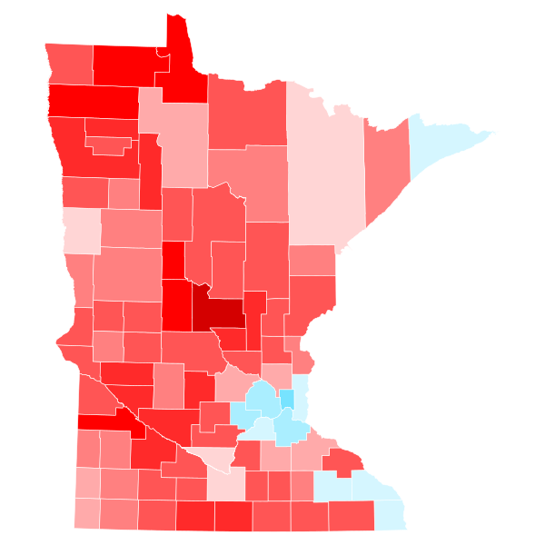 File:2018 United States Senate election in Minnesota trend map by county.svg